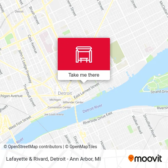Lafayette & Rivard map