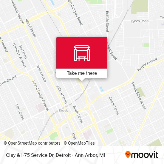 Clay & I-75 Service Dr map