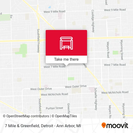 Mapa de 7 Mile & Greenfield