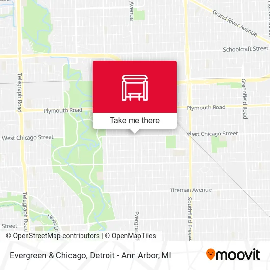 Evergreen & Chicago map