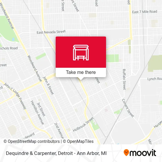 Dequindre & Carpenter map