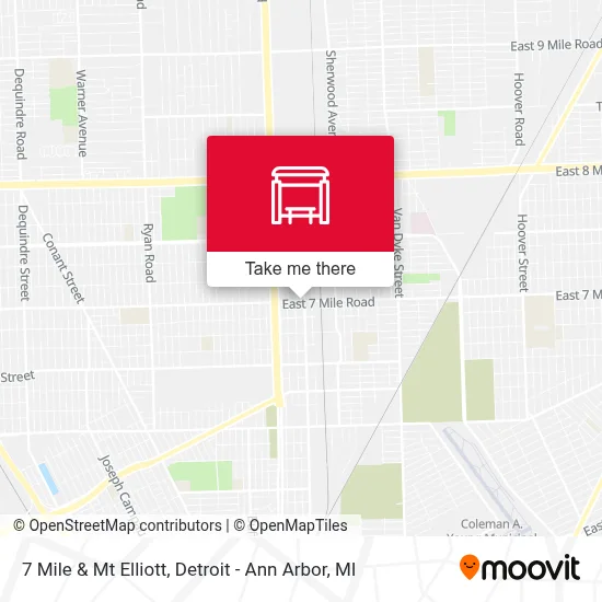 7 Mile & Mt Elliott map