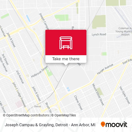 Joseph Campau & Grayling map