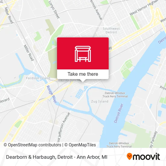 Dearborn & Harbaugh map