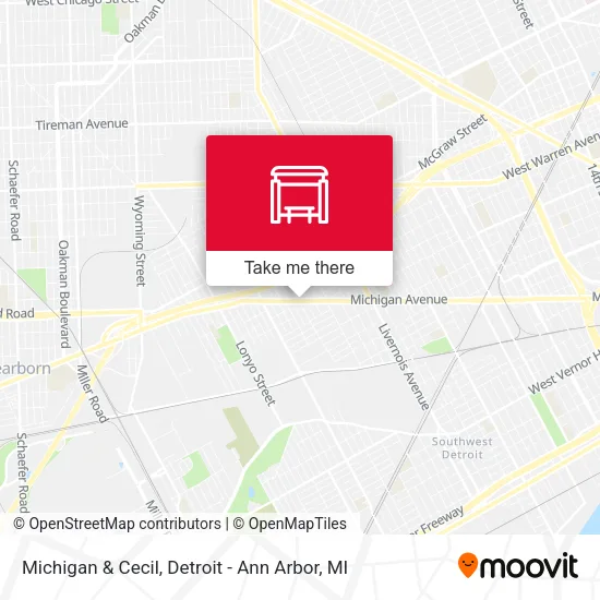 Michigan & Cecil map