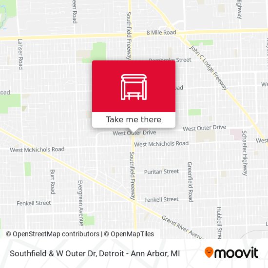 Southfield & W Outer Dr map