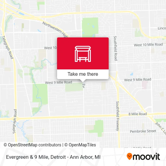 Evergreen & 9 Mile map