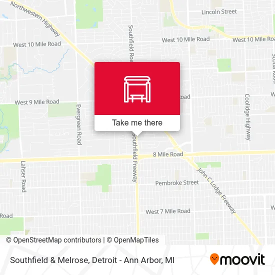 Southfield & Melrose map