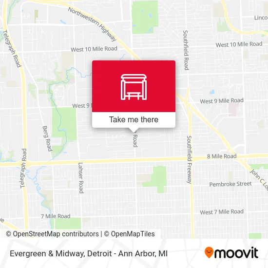 Evergreen & Midway map
