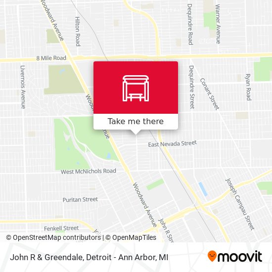 Mapa de John R & Greendale