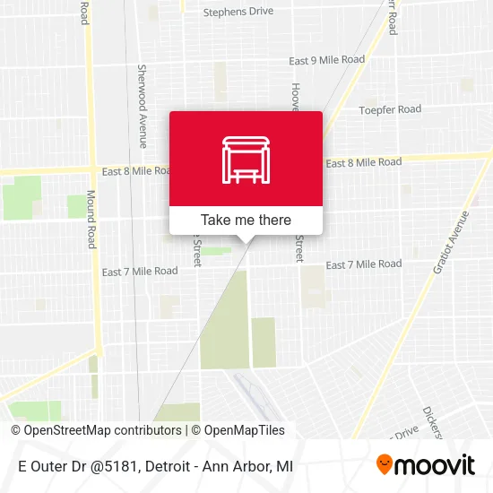 E Outer Dr @5181 map