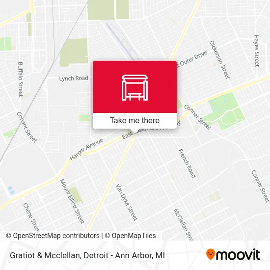 Gratiot & Mcclellan map