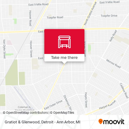 Gratiot & Glenwood map