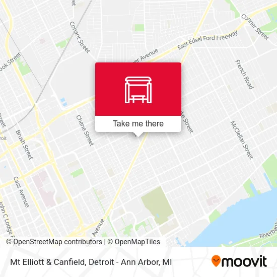 Mt Elliott & Canfield map