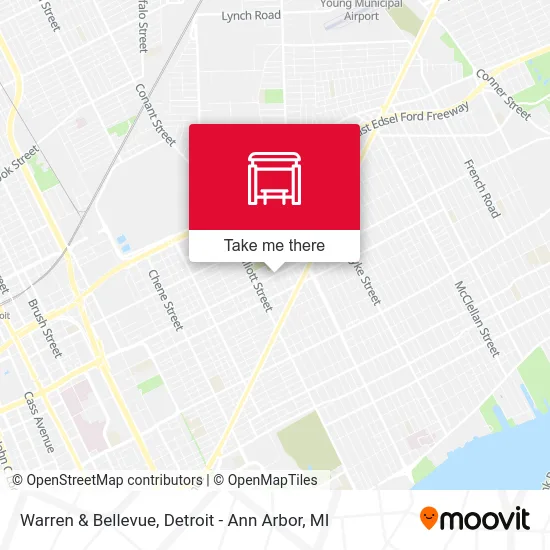 Warren & Bellevue map