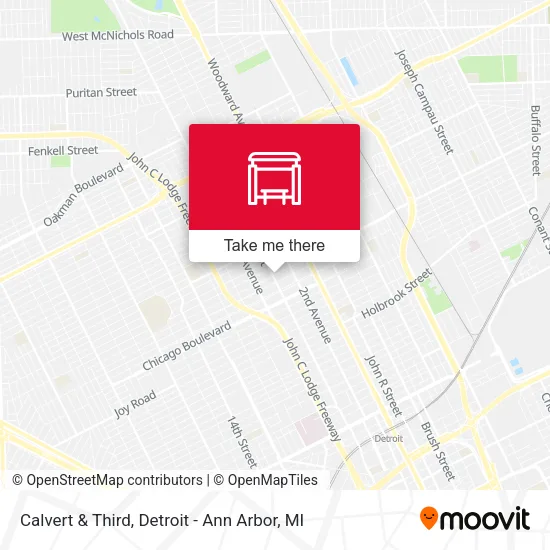 Calvert & Third map