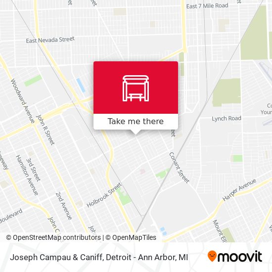 Joseph Campau & Caniff map