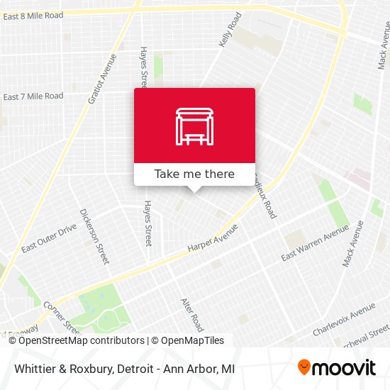 Mapa de Whittier & Roxbury