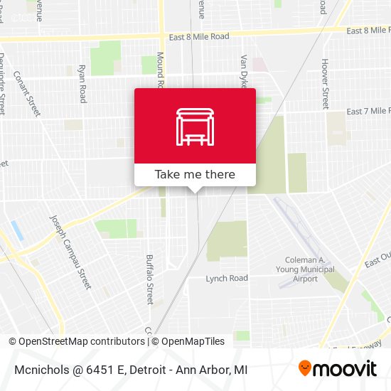 Mapa de Mcnichols @ 6451 E