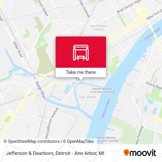 Jefferson & Dearborn map