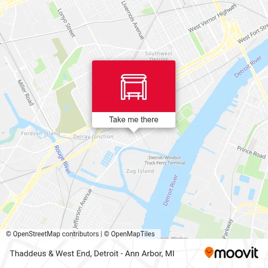 Thaddeus & West End map