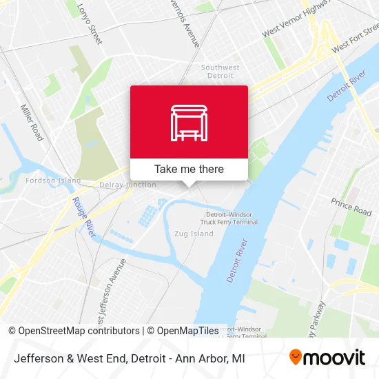 Jefferson & West End map