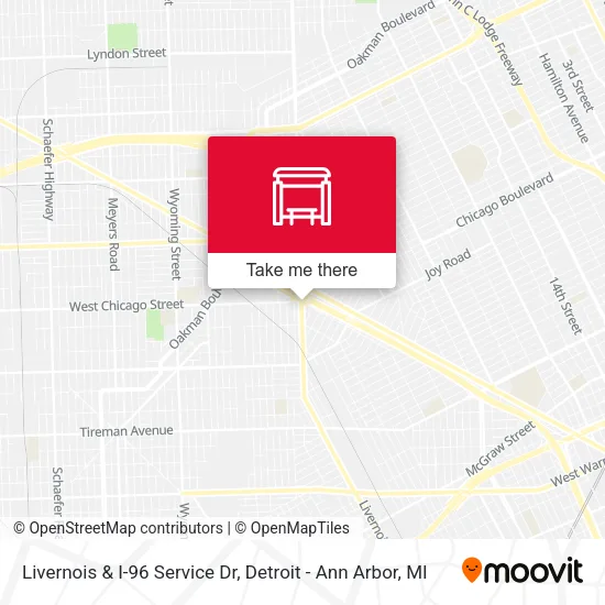 Livernois & I-96 Service Dr map