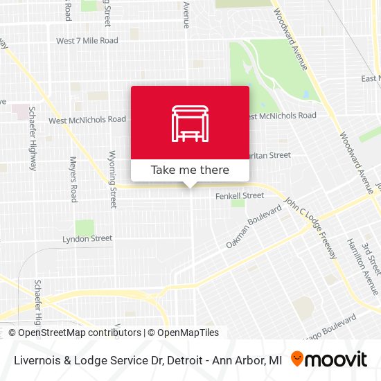 Mapa de Livernois & Lodge Service Dr