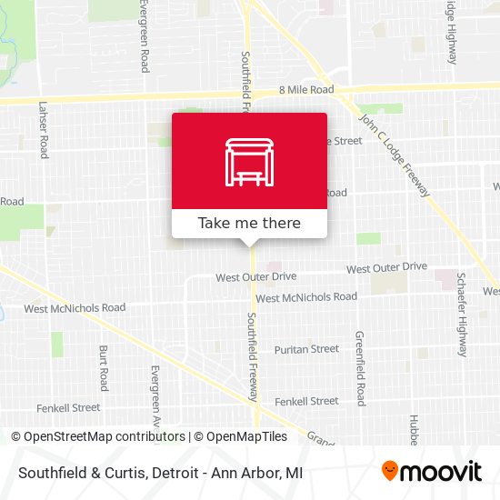 Southfield & Curtis map