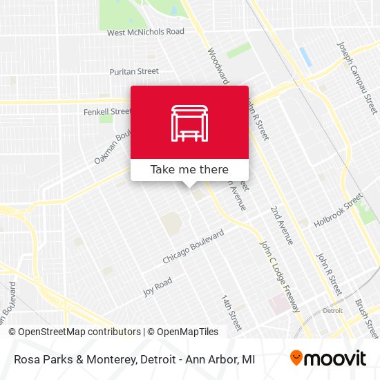 Mapa de Rosa Parks & Monterey