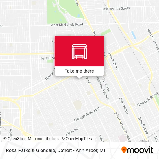 Rosa Parks & Glendale map