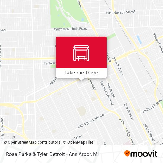 Mapa de Rosa Parks & Tyler