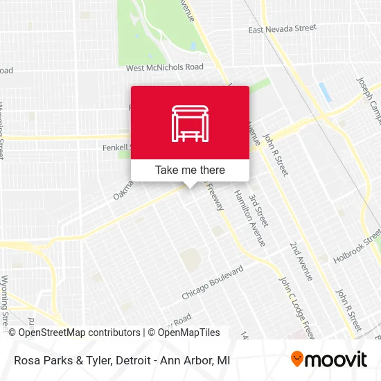 Rosa Parks & Tyler map