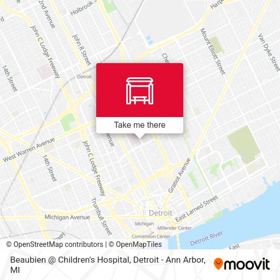 Beaubien @ Children's Hospital map