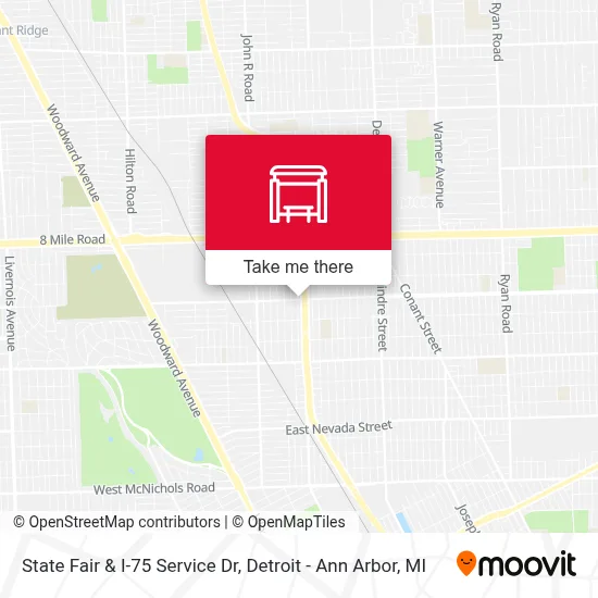 State Fair & I-75 Service Dr map