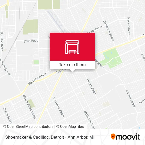 Shoemaker & Cadillac map