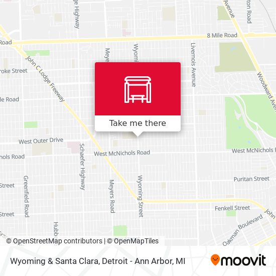 Mapa de Wyoming & Santa Clara