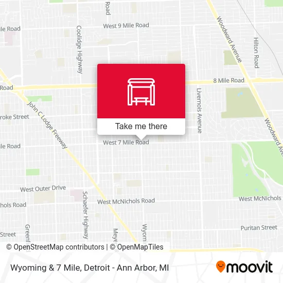 Wyoming & 7 Mile map