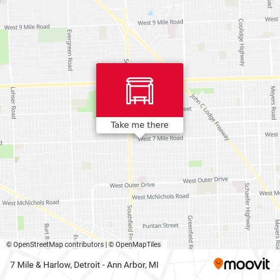 7 Mile & Harlow map