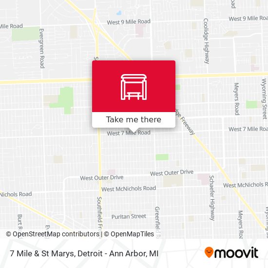 7 Mile & St Marys map