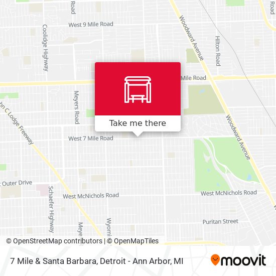 7 Mile & Santa Barbara map
