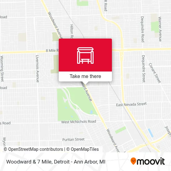 Woodward & 7 Mile map