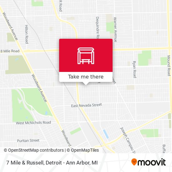 7 Mile & Russell map