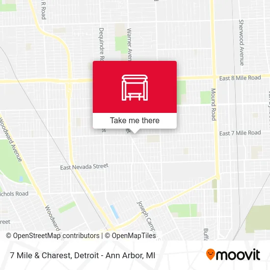 7 Mile & Charest map