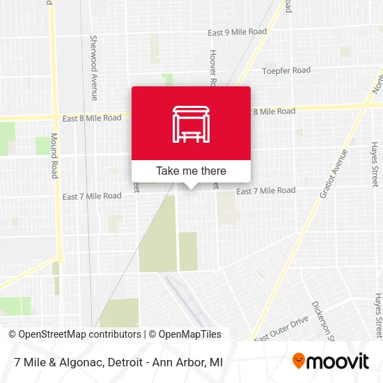 7 Mile & Algonac map