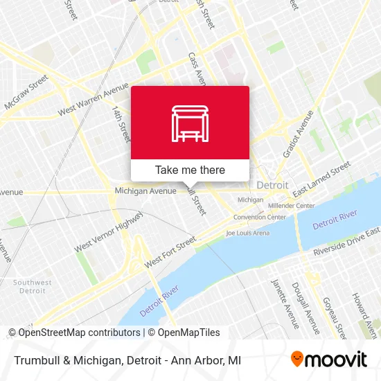 Trumbull & Michigan map