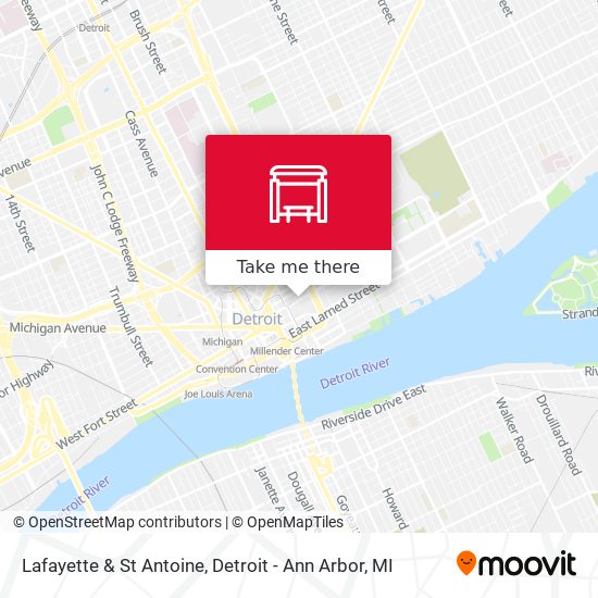 Lafayette & St Antoine map