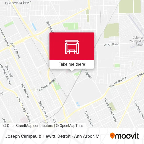 Joseph Campau & Hewitt map