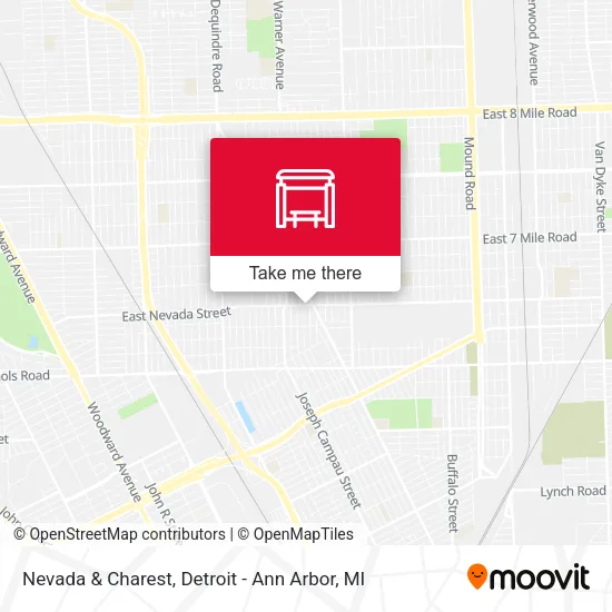 Nevada & Charest map