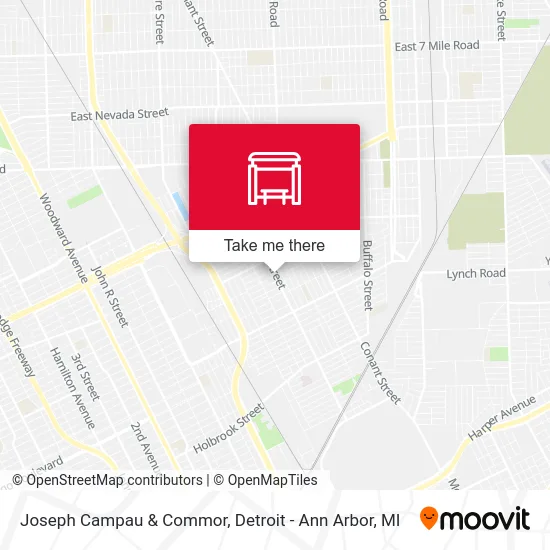 Joseph Campau & Commor map